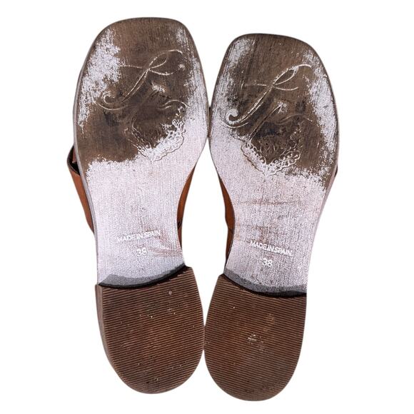 Free People Sun Valley Slip on Sandals In Natural Tan - Picture 9 of 11